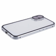 Puzdro pre iPhone 16, Magnetic Dual Glass, strieborné