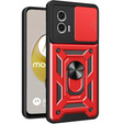 Obal na mobil pre Motorola Moto G73 5G, CamShield Slide, červené