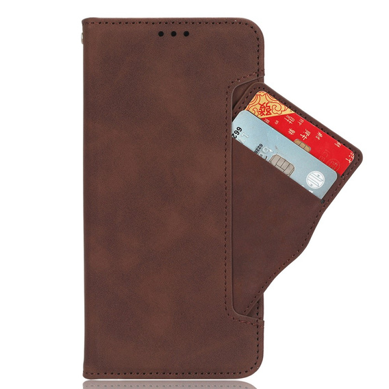 Klapkové puzdro pre Xiaomi 14 Ultra, Card Slot, hnedé
