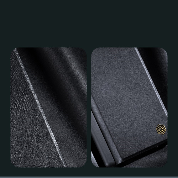 Flipové puzdro NILLKIN pre Samsung Galaxy Z Fold6 5G, CamShield Qin Pro, kožené, čierne