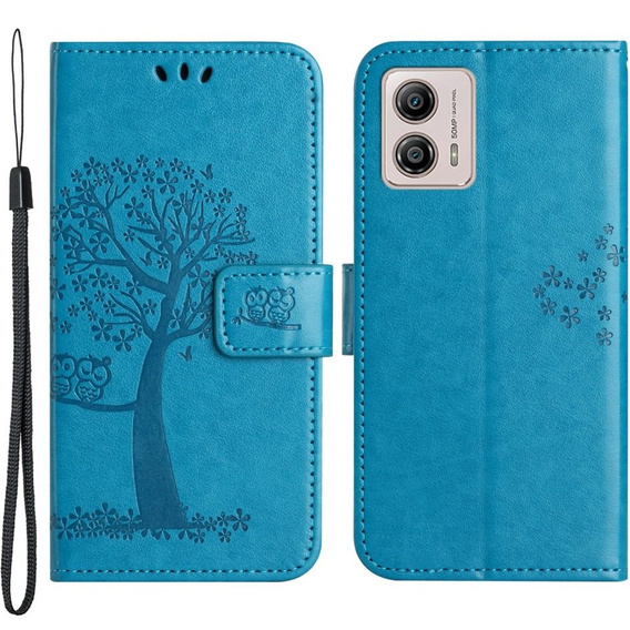 Klapkové puzdro pre Motorola Moto G53 / G23 / G13, tree, modré