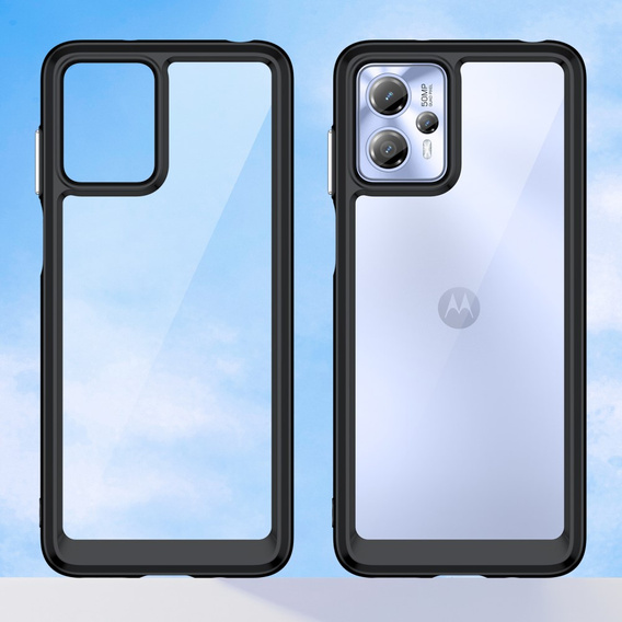 Obal na mobil pre Motorola Moto G13 / G23, Fusion Hybrid, transparentné / čierne