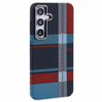 Puzdro pre Samsung Galaxy S25+ Plus, Carbon Fiber MagSafe, modrá / červená