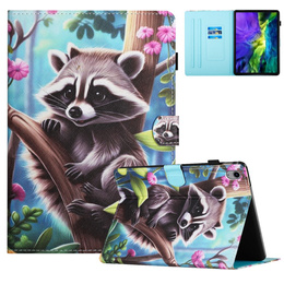 Puzdro pre iPad 10.9" 2022 (10 gen.), s chlopňou, raccoon