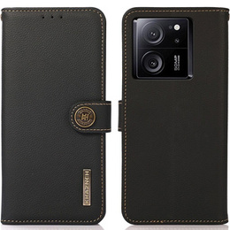 KHAZNEH RFID puzdro pre Xiaomi 13T / 13T Pro, Litchi Texture, čierne