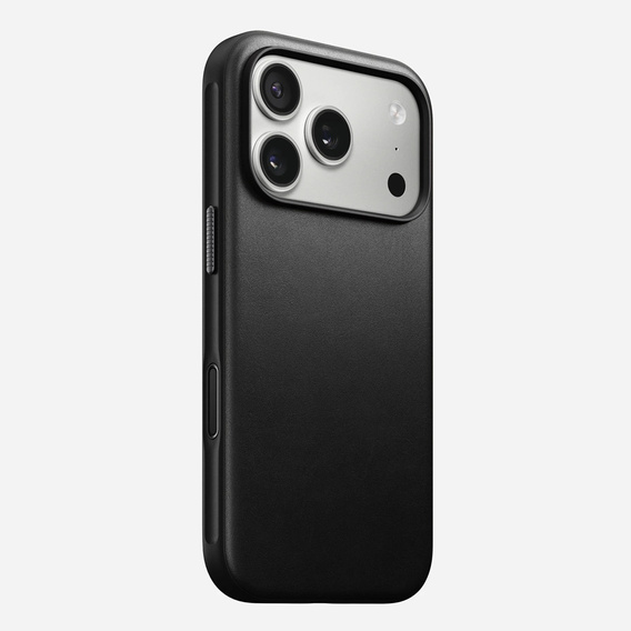 Puzdro Nomad pre iPhone 17 Pro, moderné kožené puzdro, čierne