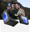 Pancierované puzdro pre Samsung Galaxy Z Flip7 FE / Z Flip6, Dexnor Clip Holder, čierne