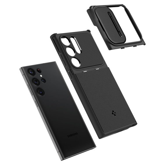 Spigen Optik Armor čierne puzdro pre Samsung Galaxy S23 Ultra