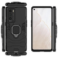 Obal na mobil pre Realme GT Explorer Master, Kickstand Ring, čierne