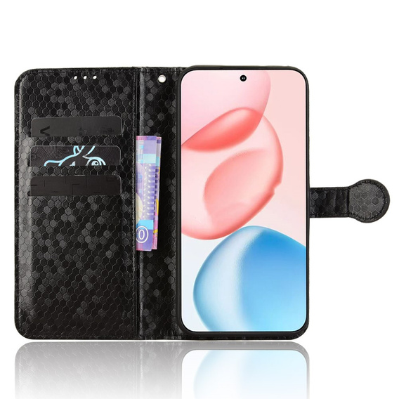 Flipové puzdro pre Honor 400 5G, Wallet Rhombus, čierne