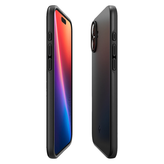 Puzdro Spigen pre iPhone 16 Plus, Thin Fit Mag, sivé + tvrdené sklo 9H