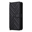 Puzdro s chlopňou pre Oppo Reno 13F 5G, Crossbody Leather Wallet, čierne