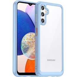 Obal na mobil pre Samsung Galaxy A14 4G/5G, Fusion Hybrid, transparentné / modré