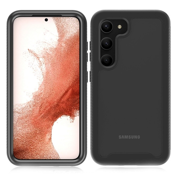 Puzdro pre Samsung Galaxy S23, Shockproof, s fóliou, čierne