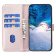 Klapkové puzdro pre Samsung Galaxy S23 FE, BINFEN Wallet, ružové rose gold + 9H sklo