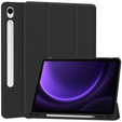 Puzdro pre Samsung Galaxy Tab S10 Lite / S10 FE / S9 FE, Smartcase s priestorom pre stylus, čierne