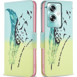 Klapkové puzdro pre Oppo A79 5G, Wallet, feather, modré