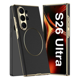 GKK Nickel Ring Kožené magnetické puzdro pre Samsung Galaxy S26 Ultra