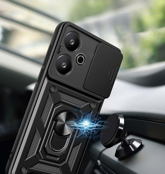 Obal na mobil pre Oppo A40 / Oppo A40m, CamShield Slide, čierne
