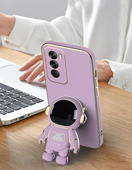 Obal na mobil pre Oppo Reno 12 Pro, Astronaut, fialové