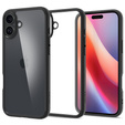 Puzdro Spigen pre iPhone 16 Plus, Ultra Hybrid, čierne + tvrdené sklo 9H
