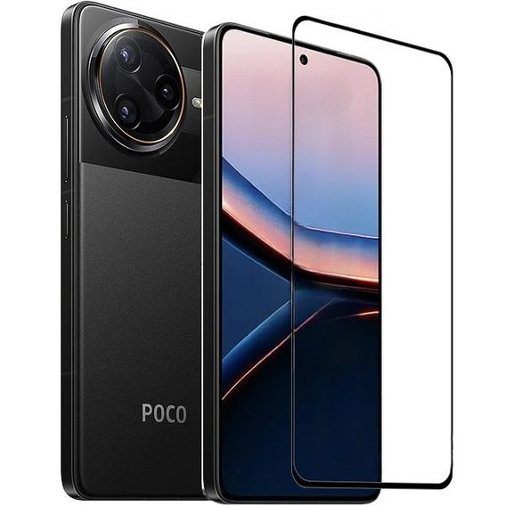 3D tvrdené sklo pre Xiaomi Poco F7 Ultra, čierny rám