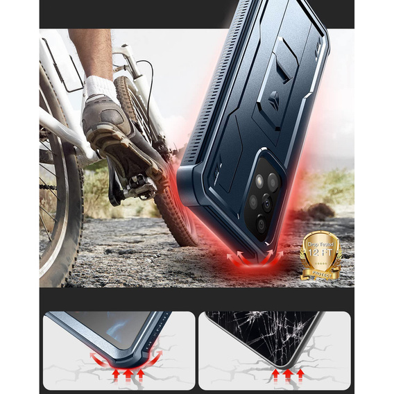 Obrnené puzdro pre Samsung Galaxy A33 Dexnor Full Body, Dexnor Full Body, tmavomodré