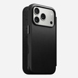 Puzdro Nomad pre iPhone 17 Pro, Modern Leather Folio, čierne