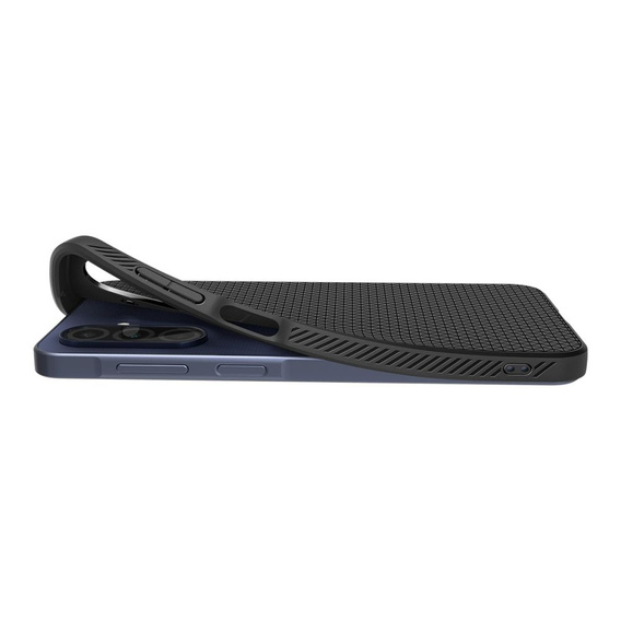 Puzdro Spigen pre Samsung Galaxy A26 5G, Liquid Air, čierne + tvrdené sklo 9H