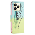 Klapkové puzdro pre Realme C53 4G, Wallet, feather, modré