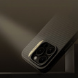 Puzdro pre iPhone 16 Pro, pancierované Nillkin, Carbon Fiber, pre Magsafe, zlaté