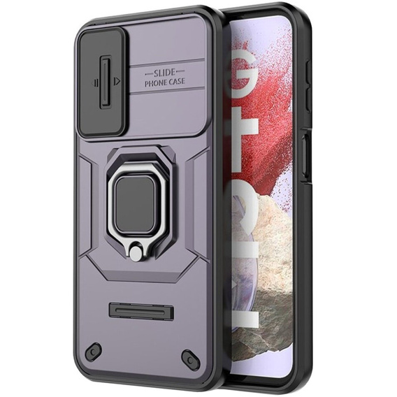 Puzdro pre Samsung Galaxy M34, KickStand Camera Lens, fialové