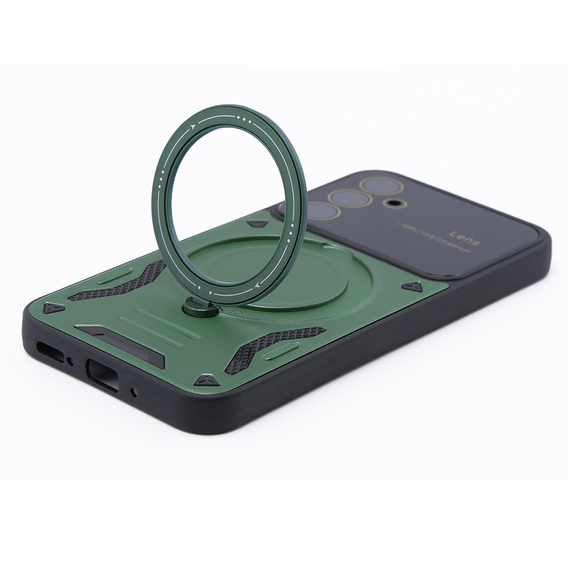 Pancierované puzdro pre Samsung Galaxy A54 5G, CamShield MagSafe, zelený