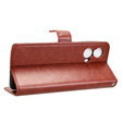 Klapkové puzdro pre Motorola Moto G85, Crazy Horse Wallet, hnedé