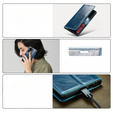 CASEME flipové puzdro pre Samsung Galaxy S22 Ultra, Waxy Textured, modré