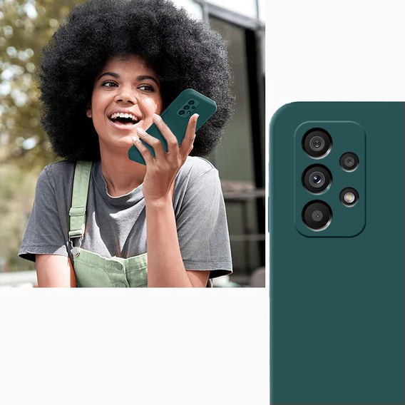 Obal na mobil pre Samsung Galaxy A13 4G, Silicone Lite, tmavozelené