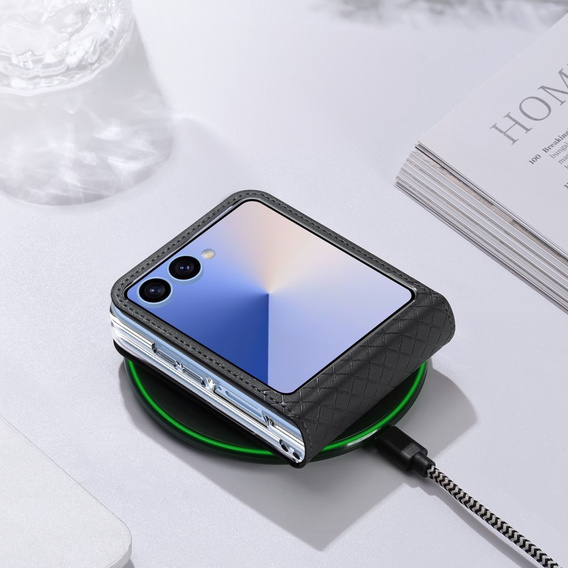 Puzdro Dux Ducis pre Samsung Galaxy Z Flip7 5G, Bril, čierne