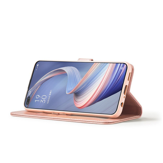 Klapkové puzdro pre Oppo Reno 4 Z 5G, LC.IMEEKE, ružové rose gold