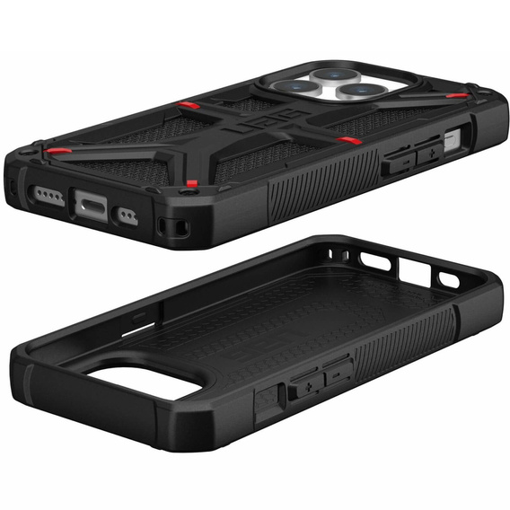 Puzdro Urban Armor Gear pre iPhone 15 Pro, Monarch, Kevlar čierne