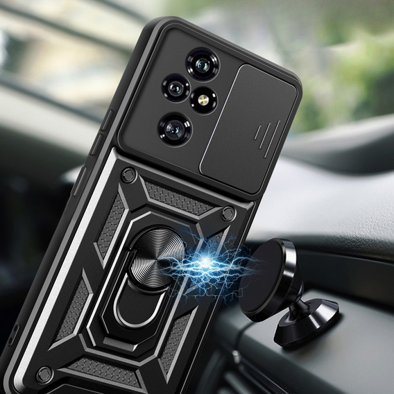 Obal na mobil pre Honor 200 Pro 5G, CamShield Slide, čierne