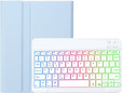 Puzdro s podsvietenou bluetooth klávesnicou pre iPad 10.9 2022 (10 gen.), modré