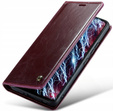CASEME flipové puzdro pre Samsung Galaxy A53 5G, Waxy Textured, bordové