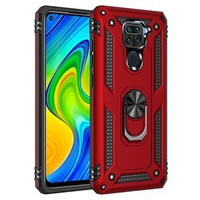 Pancierované obal na mobil pre Xiaomi Redmi Note 9, Nox Case Ring, červené