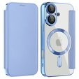 Klapkové puzdro pre iPhone 16, RFID Wallet MagSafe CamShield, modré