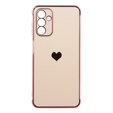 Obal na mobil pre Samsung Galaxy A13 5G, Electro heart, ružové rose gold