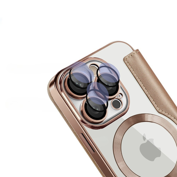 Klapkové puzdro pre iPhone 16 Pro Max, RFID Wallet MagSafe CamShield, zlaté