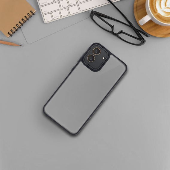 Obal na mobil pre Xiaomi Redmi 13C / Poco C65, Fusion Hybrid, transparentné / čierne + 9H sklo