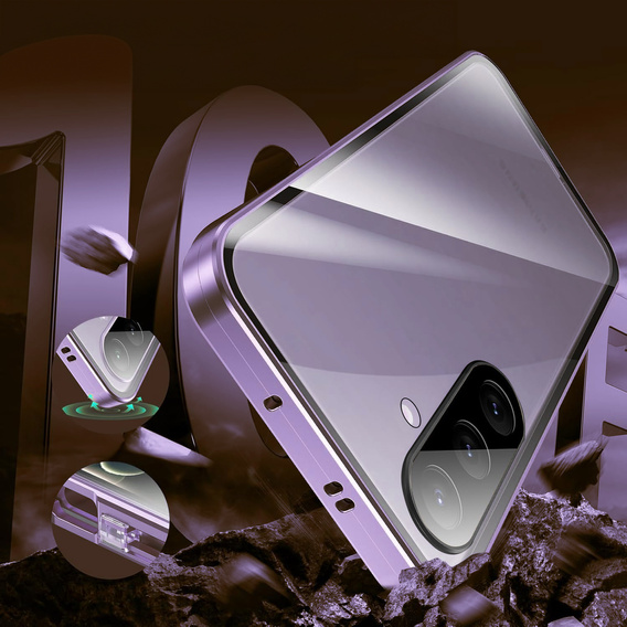 Puzdro pre Samsung Galaxy A36, Magnetic Dual Glass, fialové