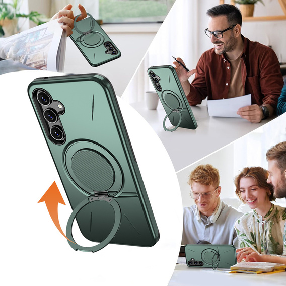 Puzdro MagSafe s podstavcom pre Samsung Galaxy A57 5G, zelené