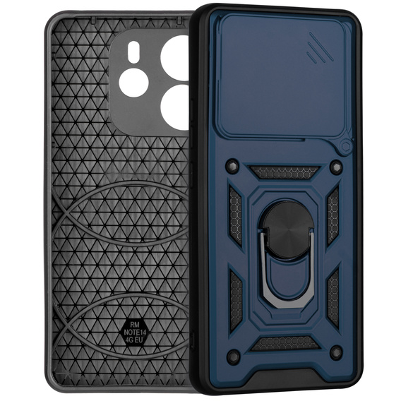 Obal na mobil pre Xiaomi Redmi Note 14 4G, CamShield Slide, modré